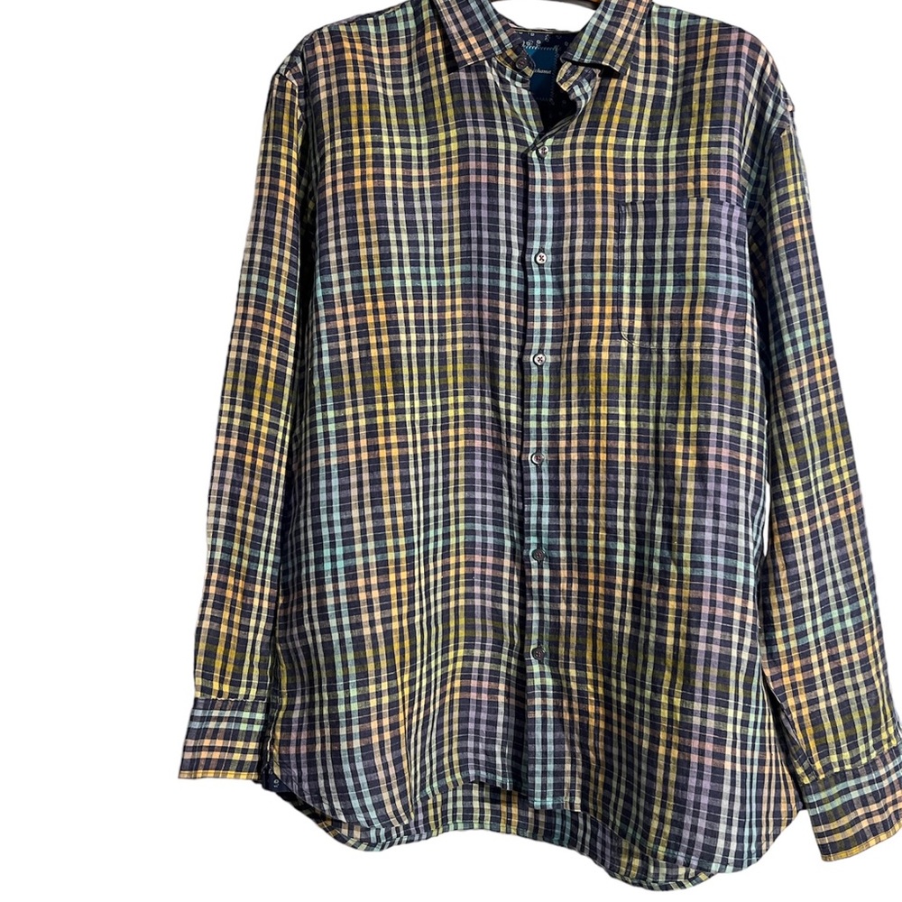 Tommy Bahama XL/TG 100 % Linen Long Sleeve Spring Summer Shirt